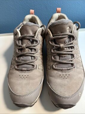 Women's Taupe Suede Hiking Shoes